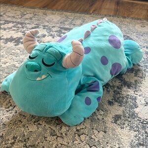 Disney Sulley Plush Pillow Pal in Teal with Purple Spots and Cream Horns